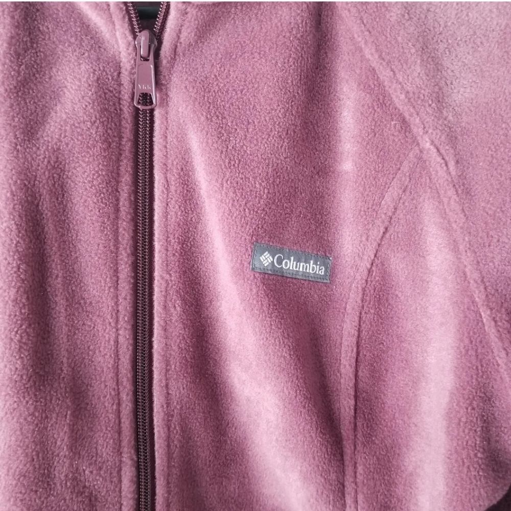 Columbia Women's Burgundy Benton Springs Full Zip Fleece Jacket Size Large - Picture 3 of 8